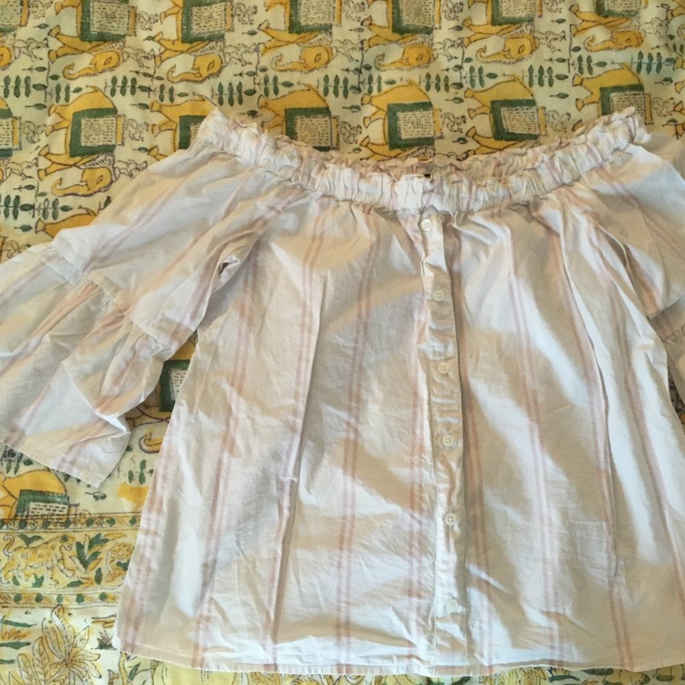 White & Pink Striped Blouse, Abercrombie & Fitch